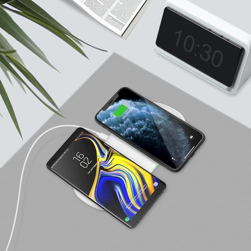 Bezdrátová nabíječka ChoeTech 5-Coils Dual Wireless Fast Charger Pad 