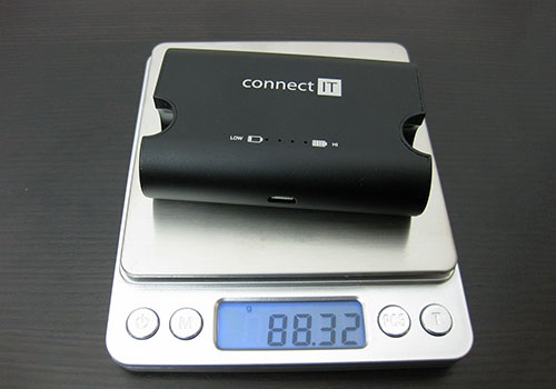 Connect IT True Wireless, powerbanka, hmotnost