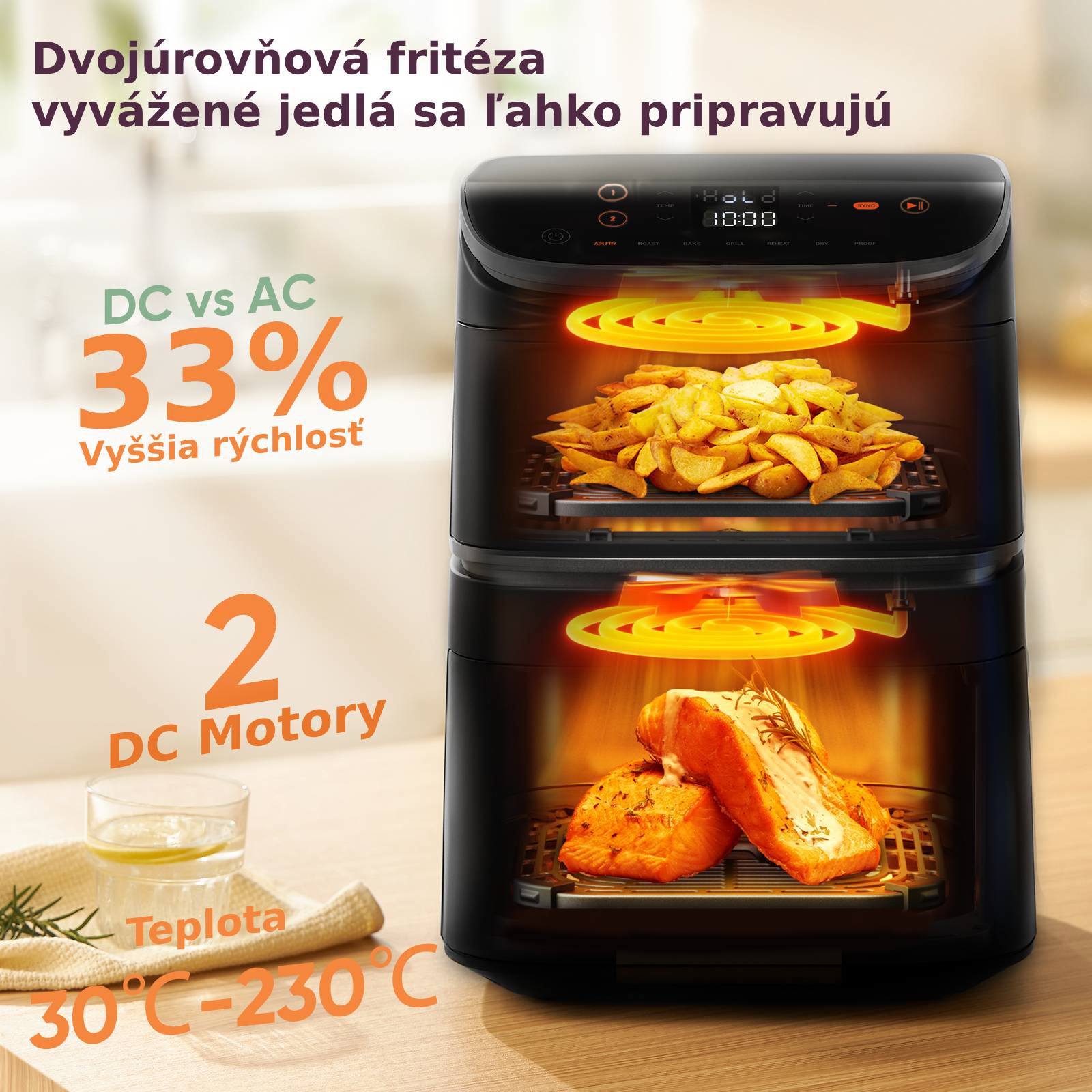 Teplovzdušná fritéza Cosori Turbo Tower