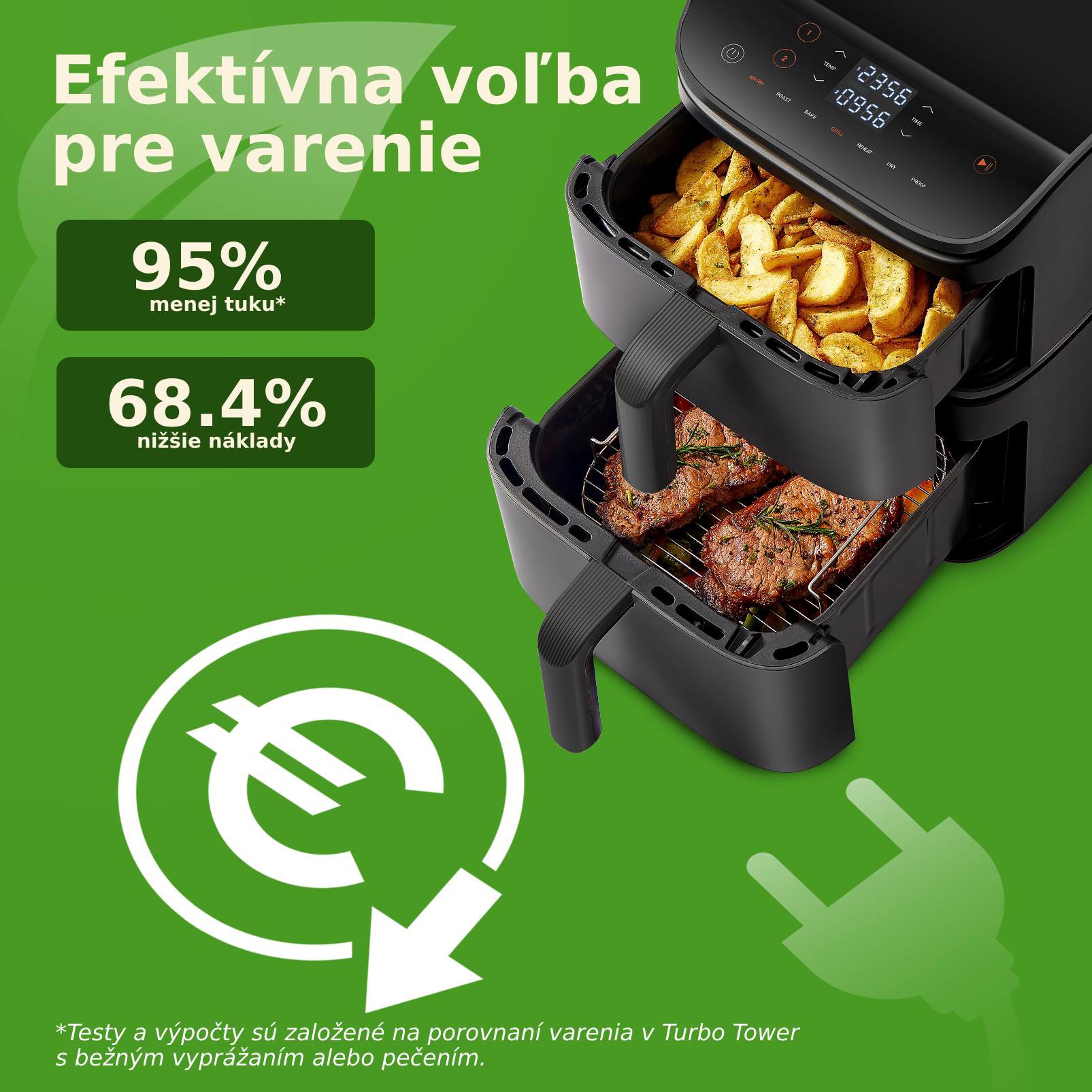 Teplovzdušná fritéza Cosori Turbo Tower