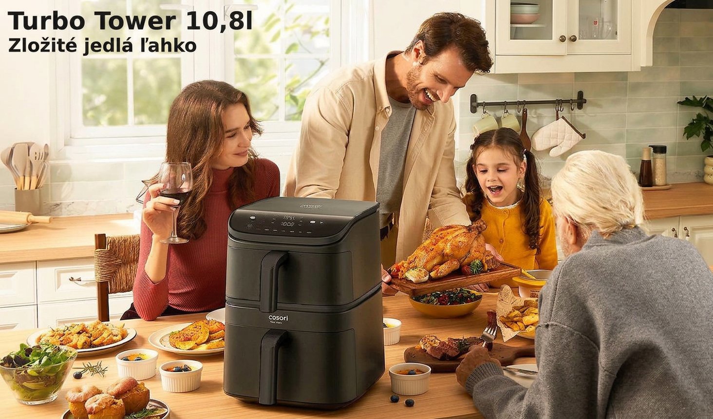Teplovzdušná fritéza Cosori Turbo Tower