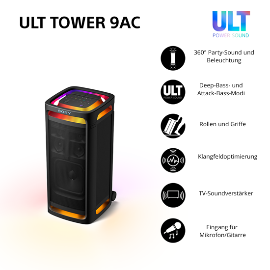 Bluetooth-Lautsprecher Sony ULT Tower 9