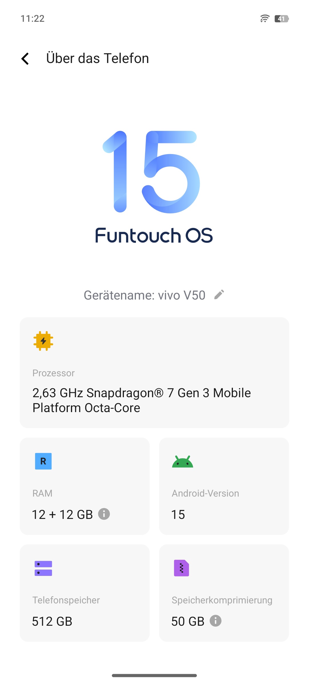 Vivo V50, Review, über das Telefon