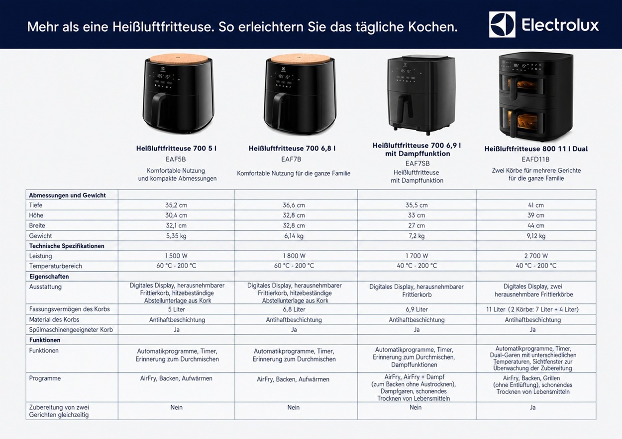 Electrolux 800 EAFD11B hot air fryer