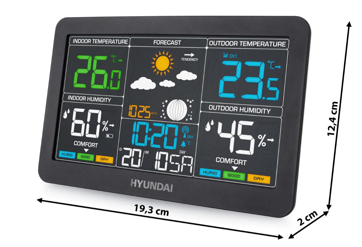 Weather station Hyundai WS 4480 black Weather station Hyundai WS 4480 black