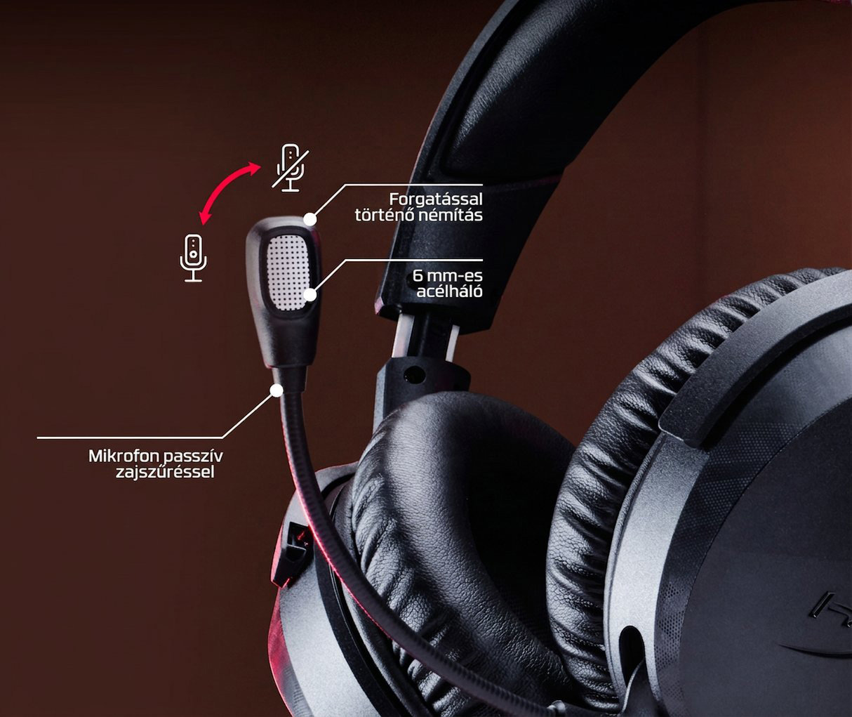 HyperX Cloud Stinger 3 Wireless Gaming Headset fekete gamer fejhallgató