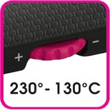 Nastavitelná teplota 130-230 °C Rowenta SF3122D0 Optiliss Keratin Shine Elite hajvasaló 130-230 °C hőmérséklettartománnyal