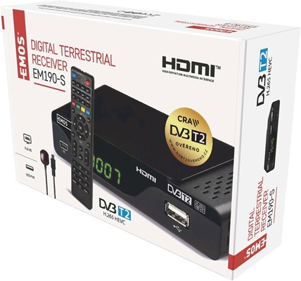  Set-top box EMOS EM190-S DVB-T2/T 