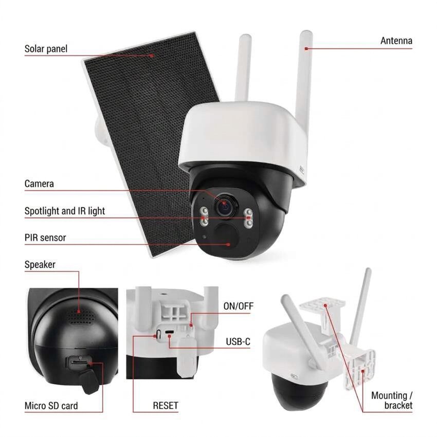 EMOS GoSmart IP-1200 WASP IP Camera with Solar Panel