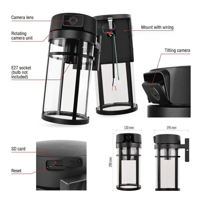 EMOS GoSmart IP-1300 LANTERN IP Camera with Solar Panel