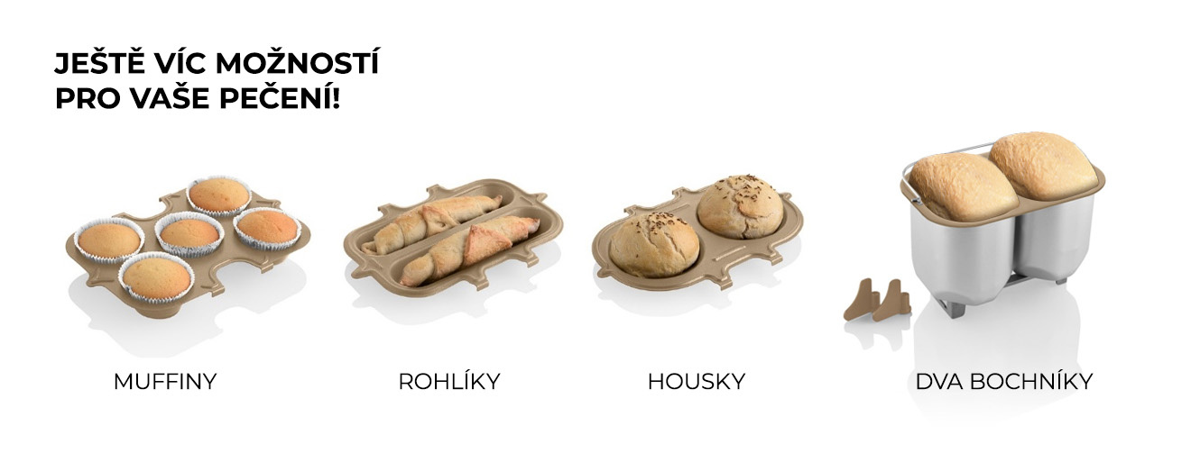 Even more options for your baking - muffins, rolls, buns, two loaves