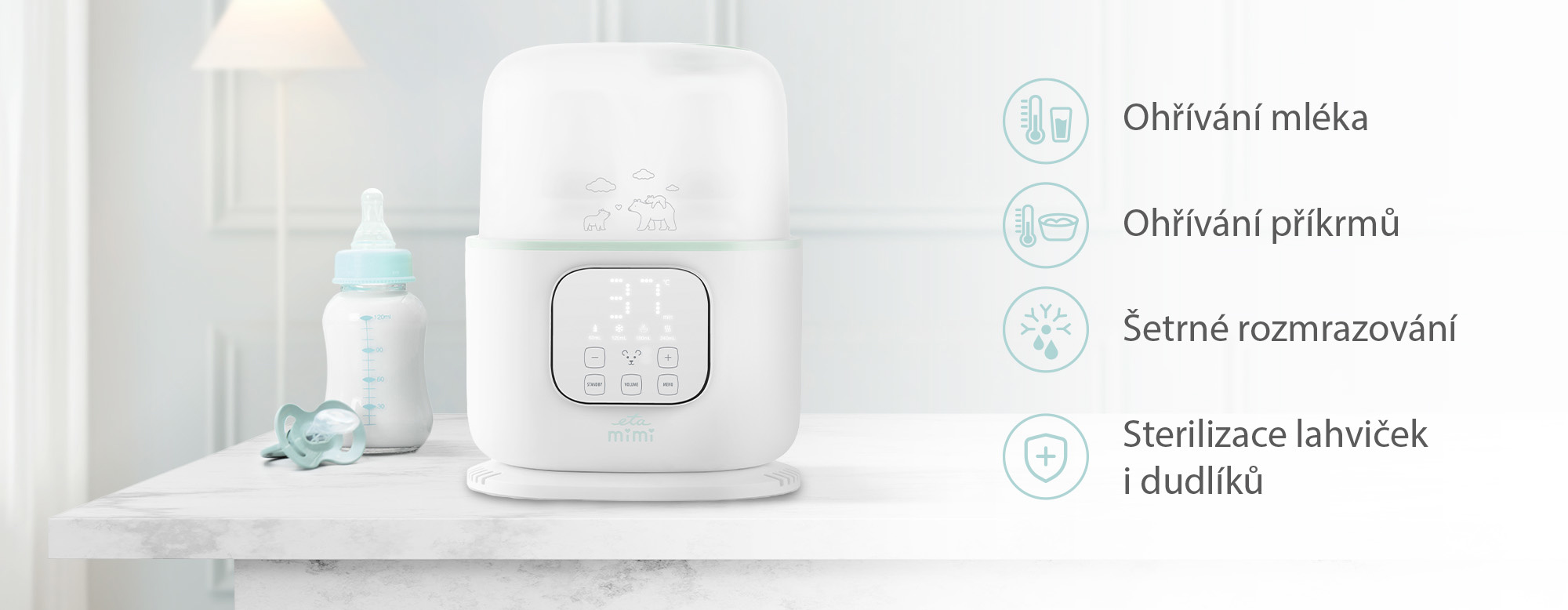ETA Mimi - milk warming, feeding, defrosting and sterilising