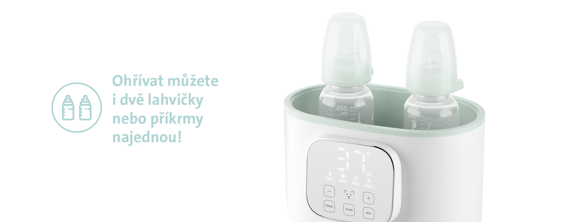 ETA Mimi - heating two bottles or feeds at the same time
