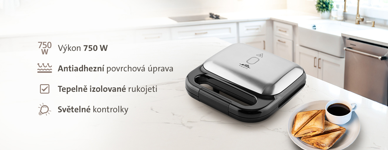 ETA Krusto – 750W, non-stick plates, heat-insulated handle, indicator lights