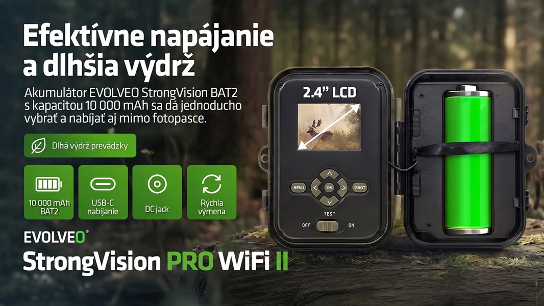 Fotopasca EVOLVEO StrongVision PRO WiFi II, 10000 mAh