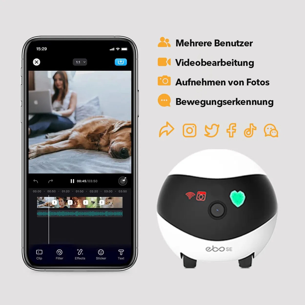 Roboter Enabot EBO SE - Robotischer Begleiter mit Kamera