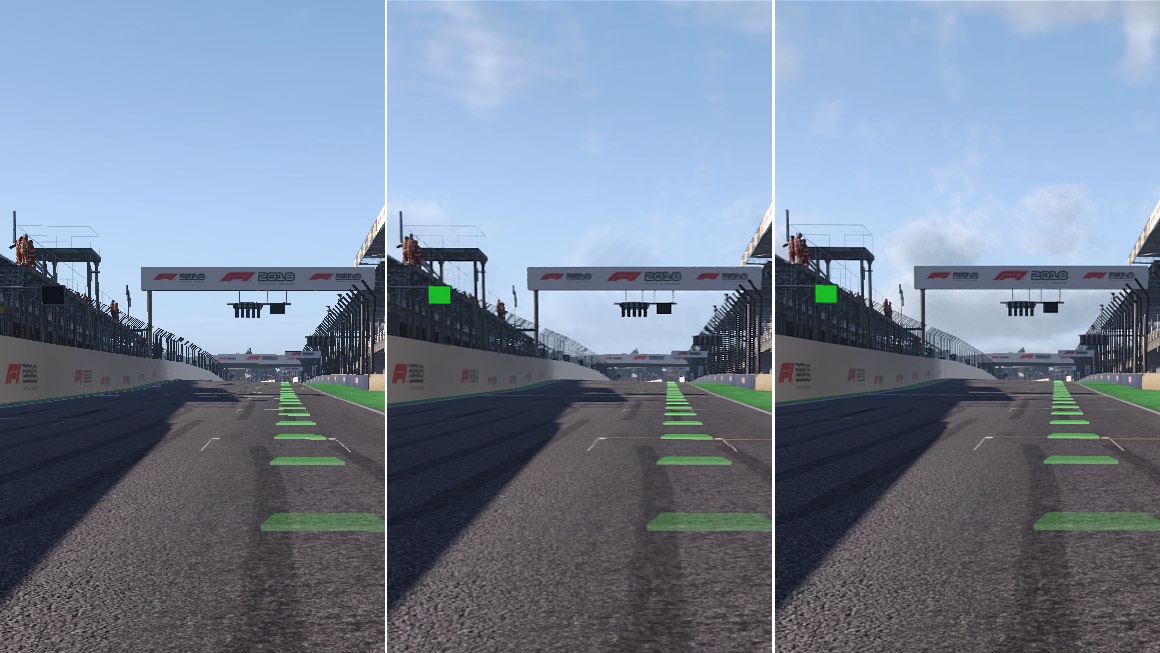 F1 2018; Antialiasing porovnání