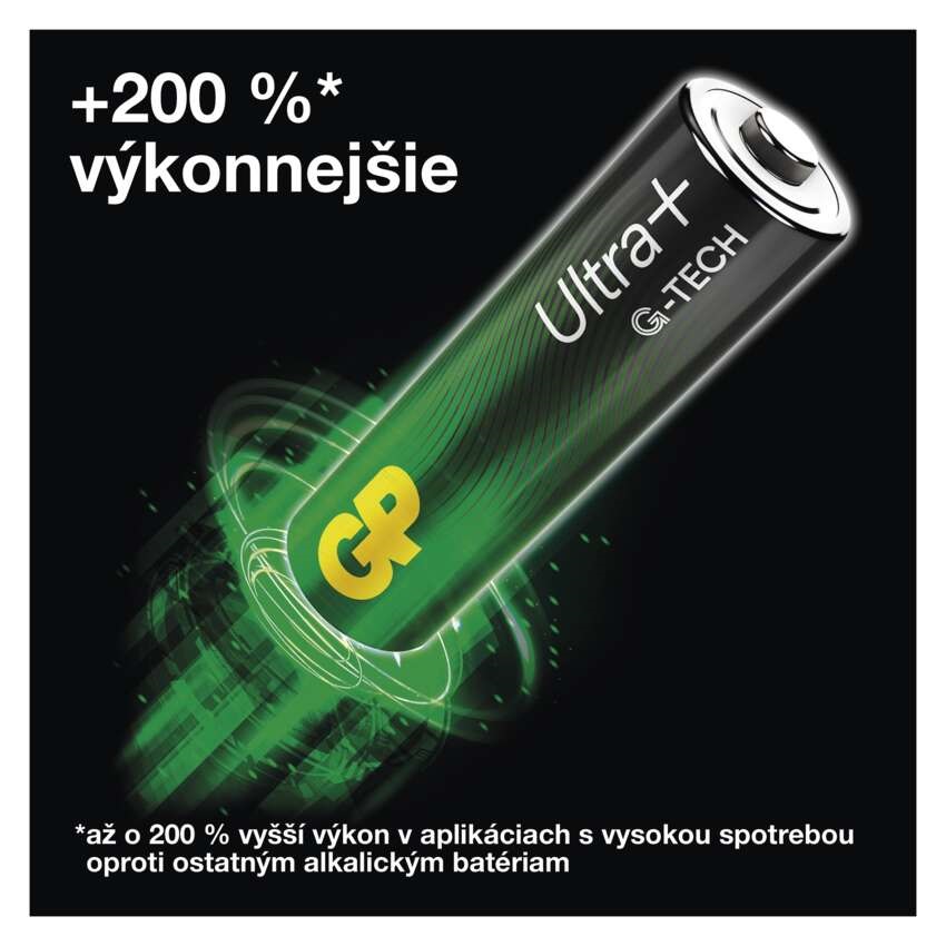 Jednorazová batéria GP Alkalická batéria Ultra Plus 9 V (6LF22)