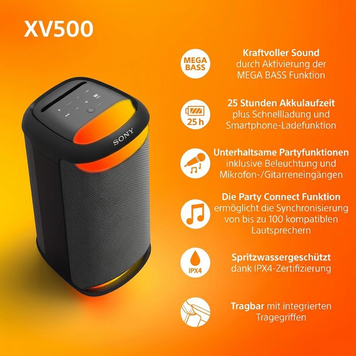 Bluetooth-Lautsprecher Sony SRS-XV500