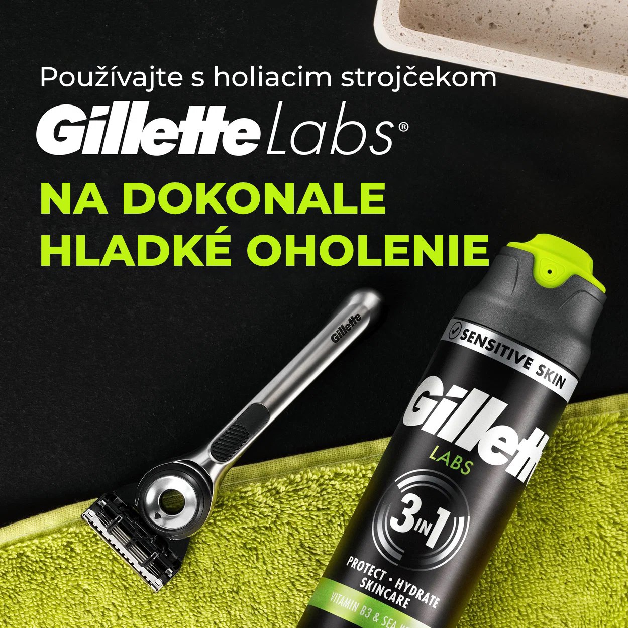 Holiaci gél GILLETTE Labs 3in1 198 ml