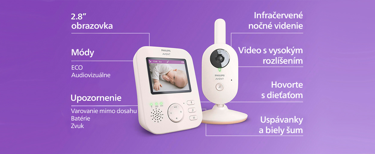 Detská pestúnka Philips AVENT Baby video monitor SCD881/26