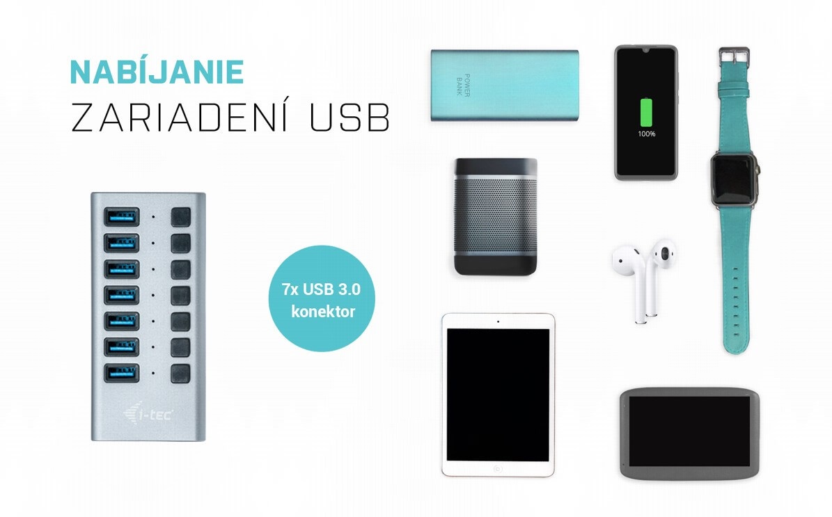 USB hub I-TEC USB 3.0 Charging HUB 7 port