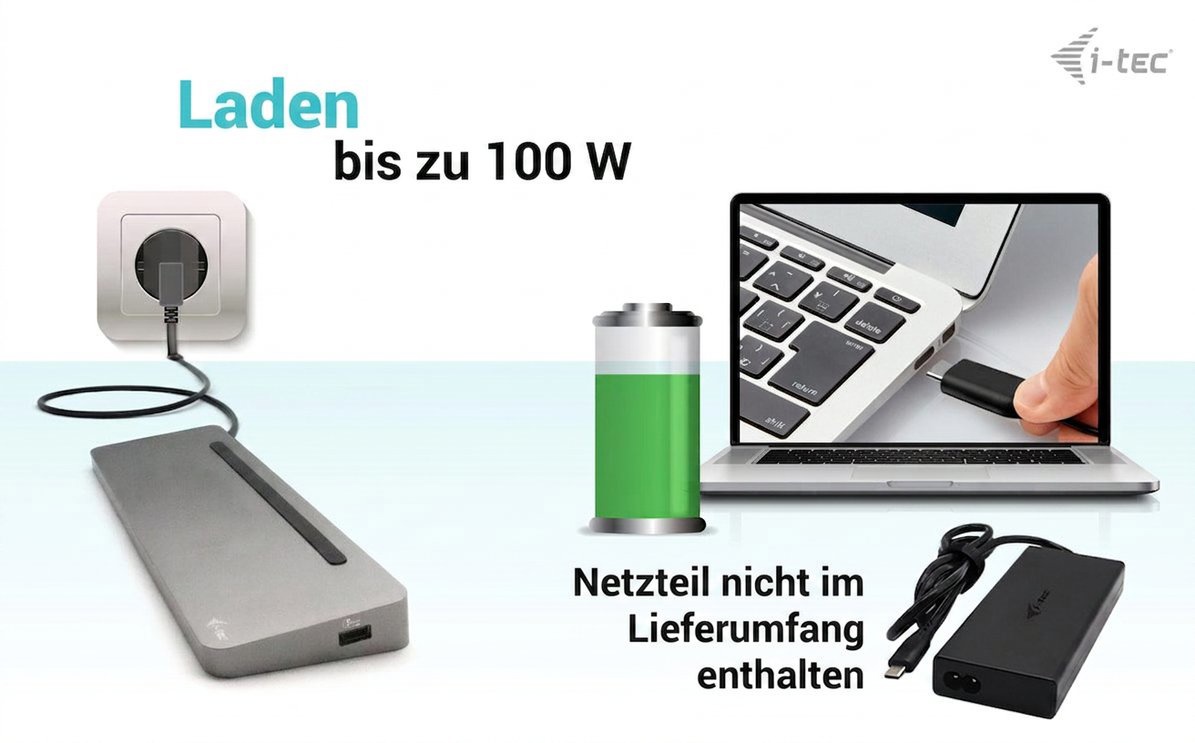 i-tec USB-C Metal Ergonomic 4K Universal Docking Station