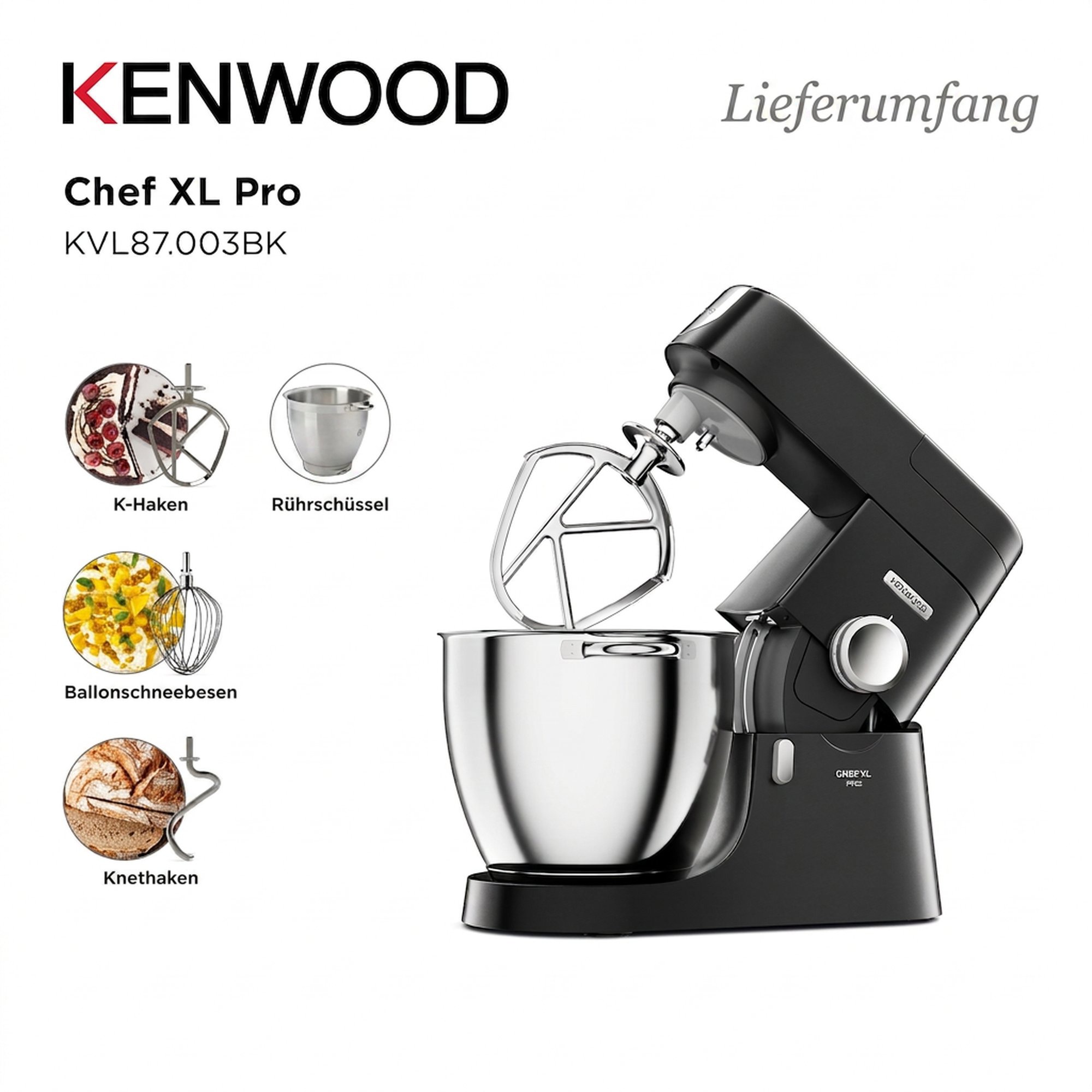 Küchenmaschine Kenwood Chef XL Pro KVL87.003.BK
