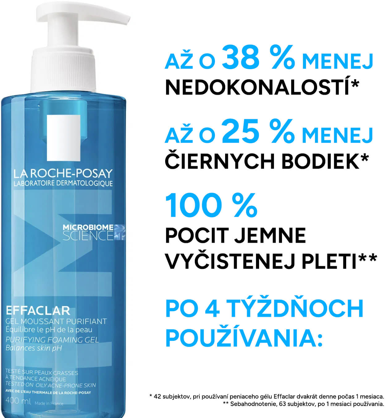 Čistiaci gél na citlivú pleť LA ROCHE-POSAY Effaclar Purifying Foaming Gél 400 ml