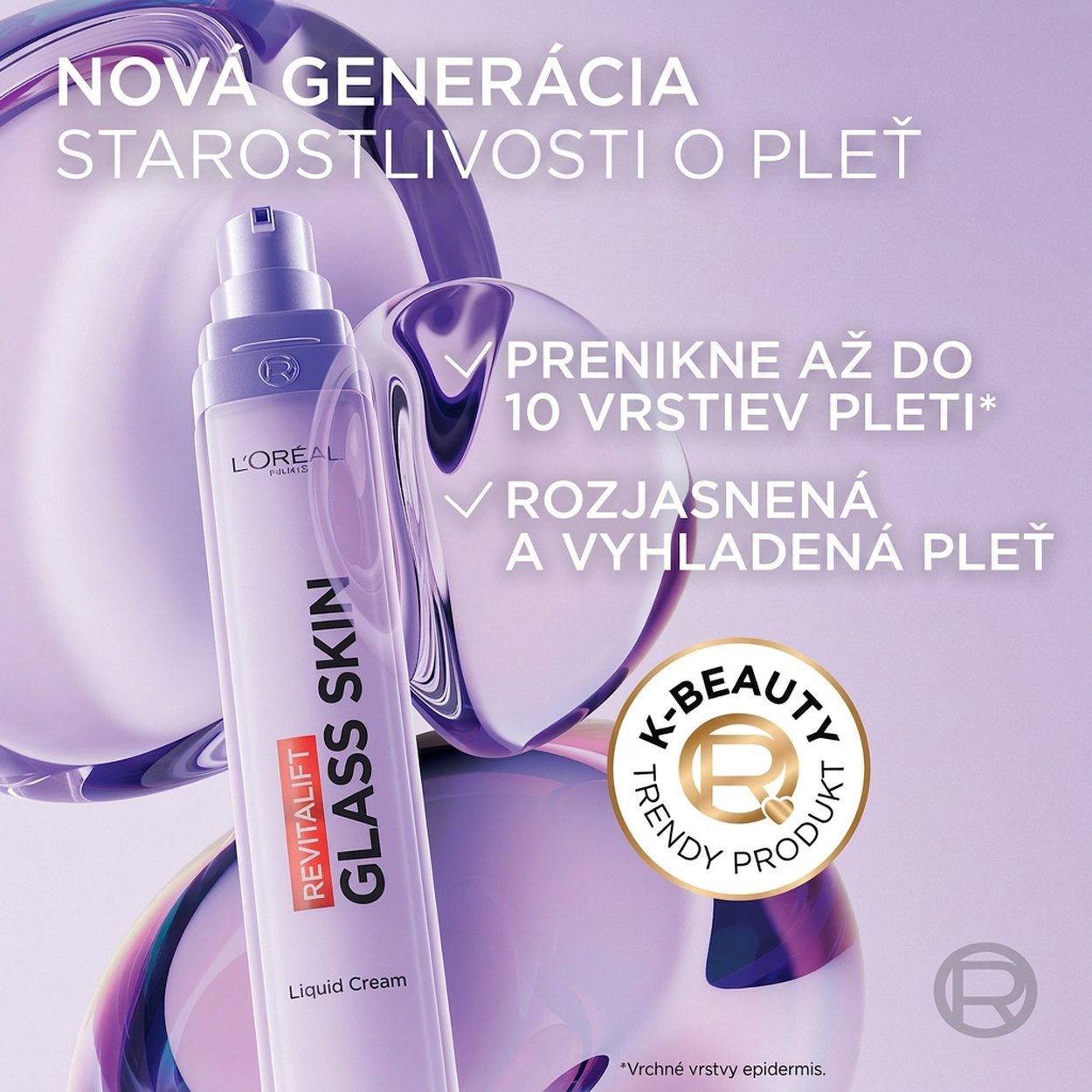 Pleťový krém L'ORÉAL PARIS Revitalift Filler Glass Skin 50 ml Pleťový krém L'ORÉAL PARIS Revitalift Filler Glass Skin 50 ml