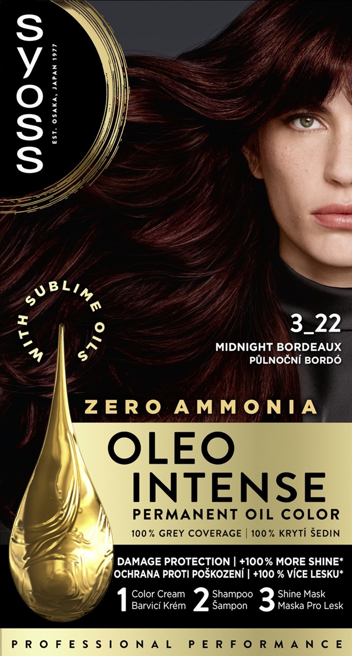Hair Dye SYOSS Oleo Intense 3-22 Midnight burgundy 50 ml ...