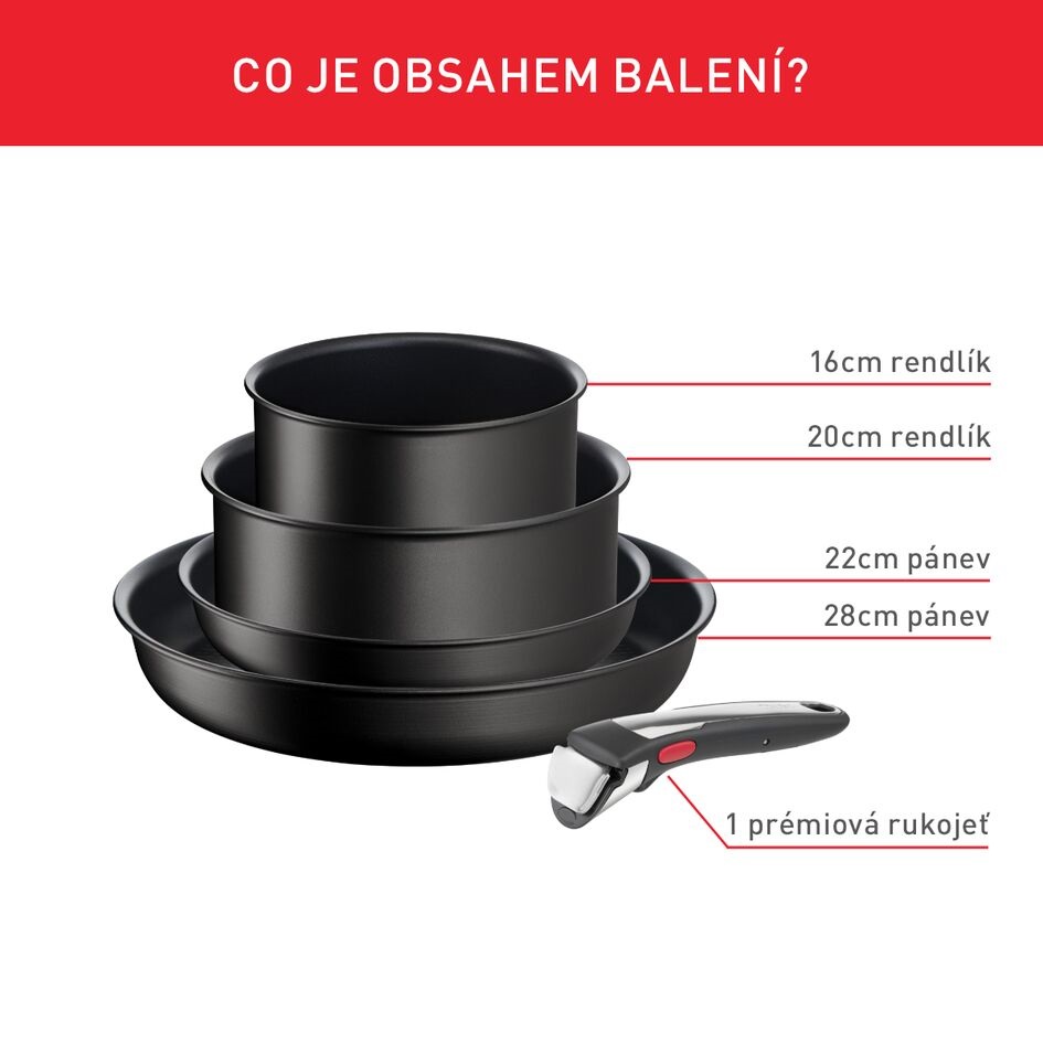 Tefal Ingenio Unlimited On L3959543 Cookware Set, 5 pcs Tefal Ingenio Unlimited On L3959543 Cookware Set, 5 pcs