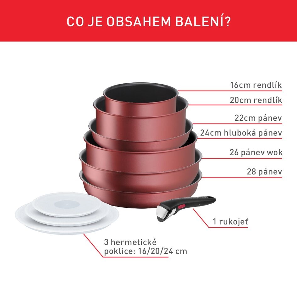 Tefal Sada nádobí 10 ks Ingenio Daily Chef L3989402 