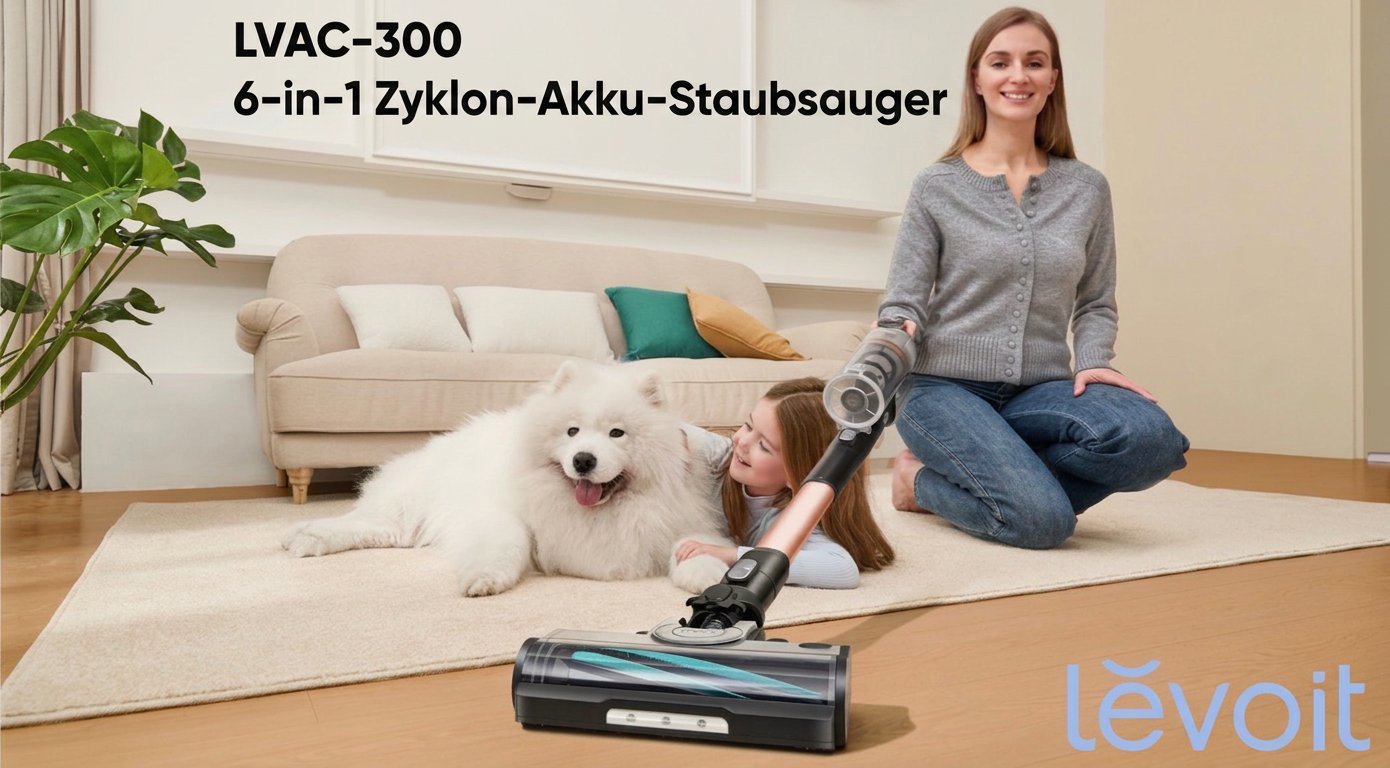 Stabstaubsauger Levoit LVAC-300 Plus 6in1 Aku Turbo Cyclone