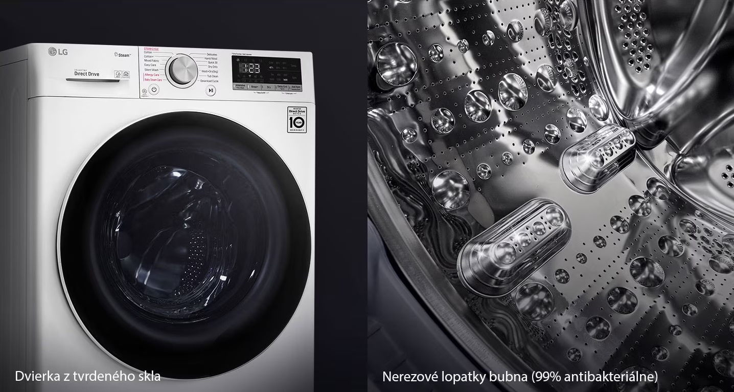 Parná práčka so sušičkou LG FCR5A06WW
