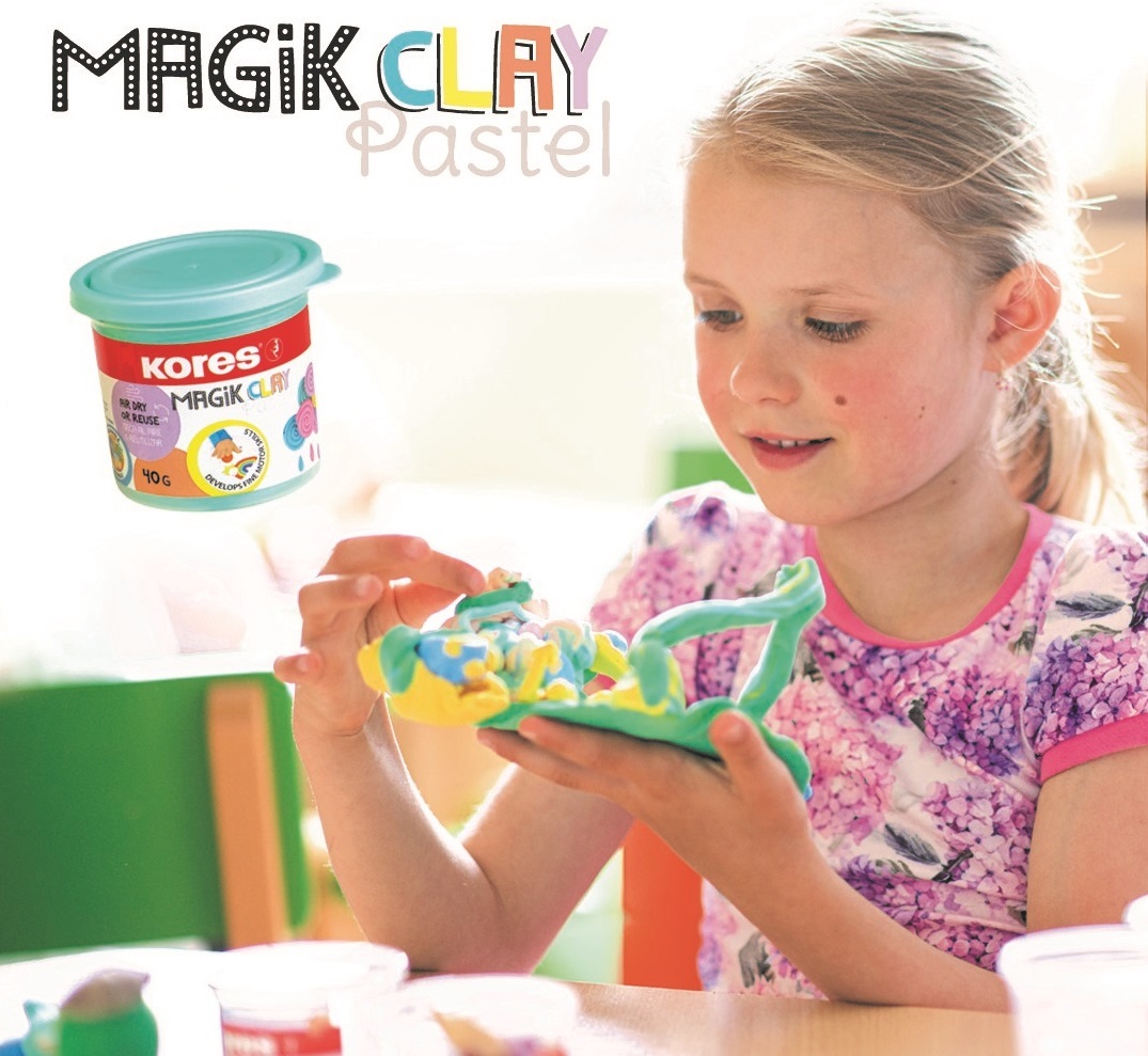 Knetmasse KORES MAGIK CLAY PASTEL
