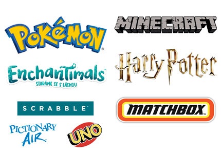 Mattel Enchantimals, Minecraft, Matchbox und andere Marken
