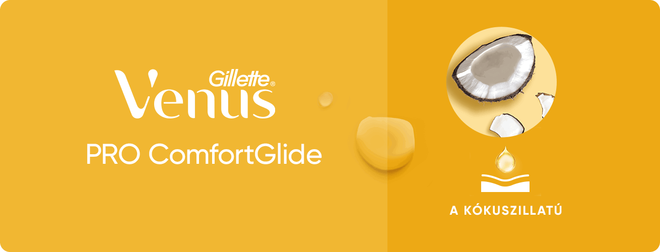 GILLETTE Venus ComfortGlide Coconut tartalék női borotvabetét, 3 db