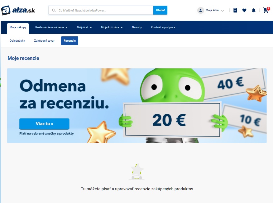 Moja Alza – recenzie
