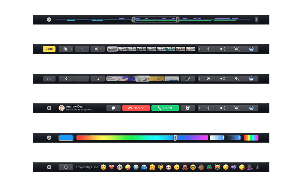 A Touch Bar és az alkalmazások A Touch Bar és az alkalmazások