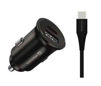 Nabíječka s USB-C kabelem do auta