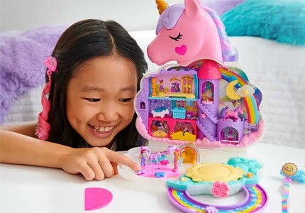 Polly Pocket Rainbow Unicorn Salon