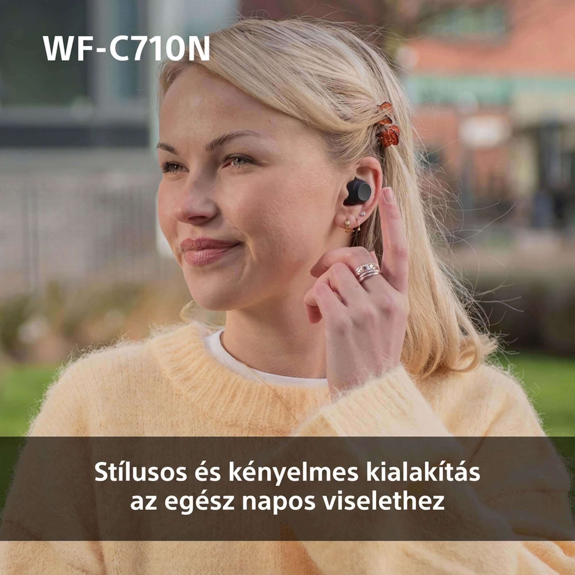 Könnyű és kényelmes Sony Noise Cancelling WF-C710N fülhallgató