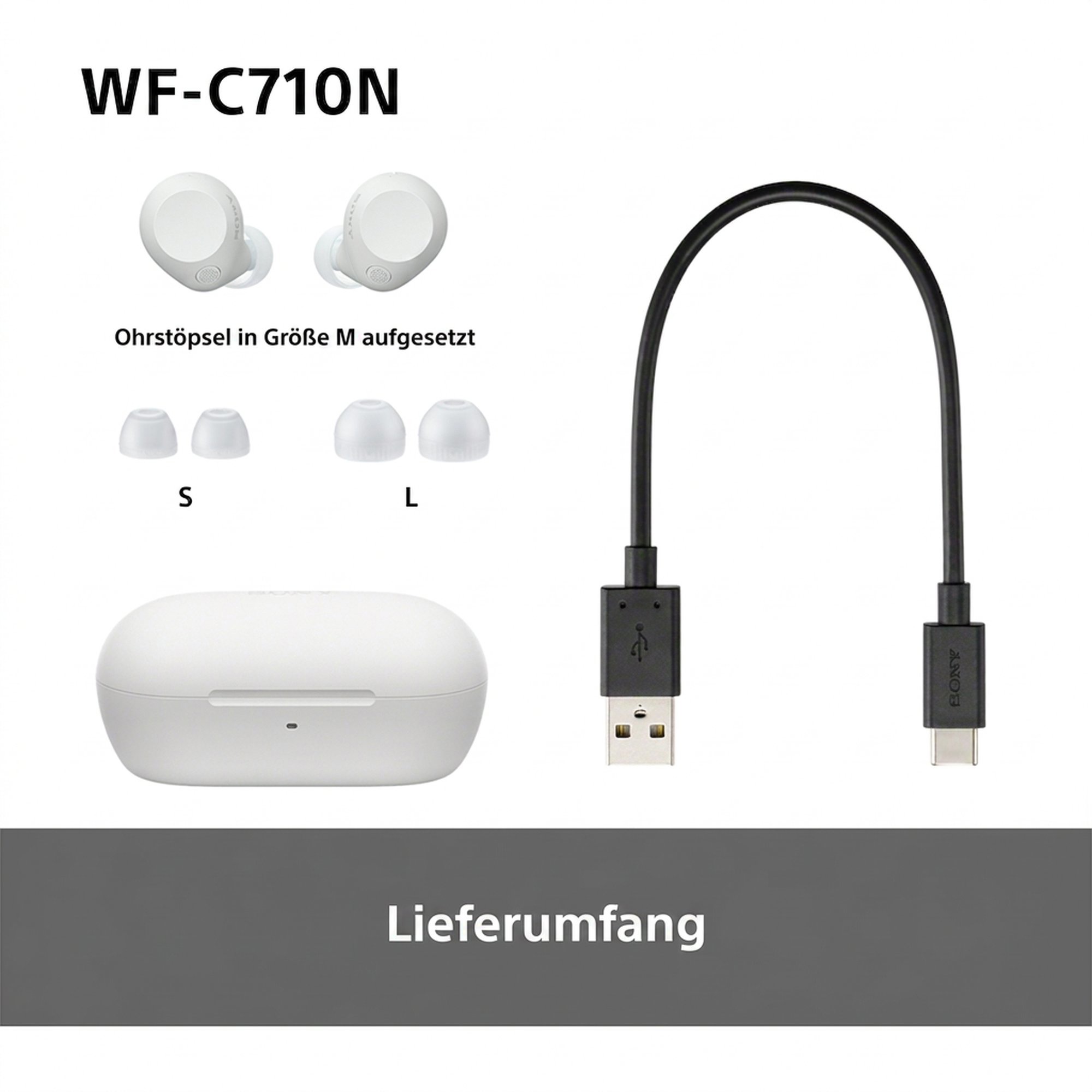 Kabellose Kopfhörer Sony Noise Cancelling WF-C710N