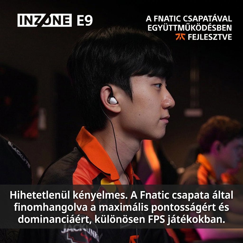 Sony INZONE E9 térhatású hangzással