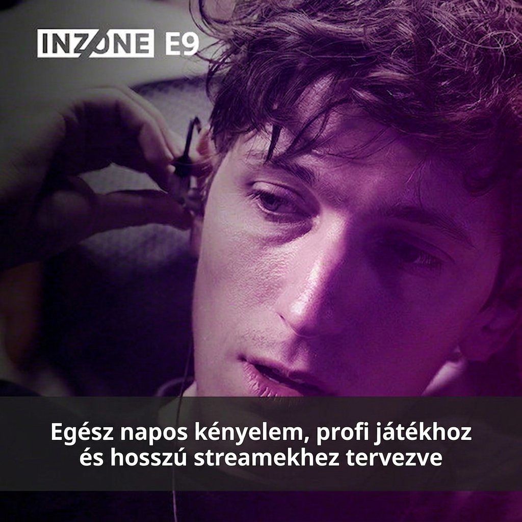 Kényelmes Sony INZONE E9 gaming fülhallgató