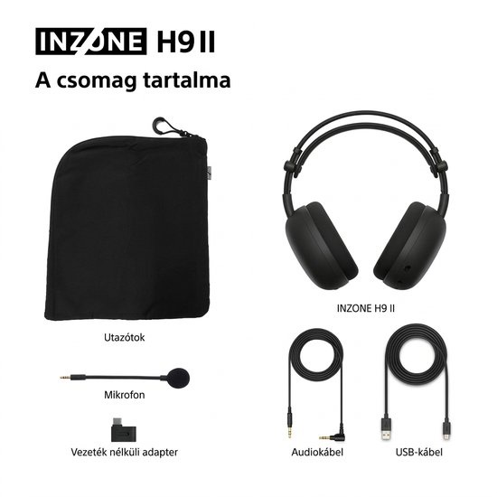 Sony INZONE H9 II gaming headset részlete