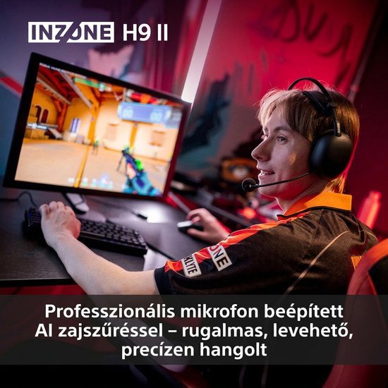 Sony INZONE H9 II levehető mikrofonnal