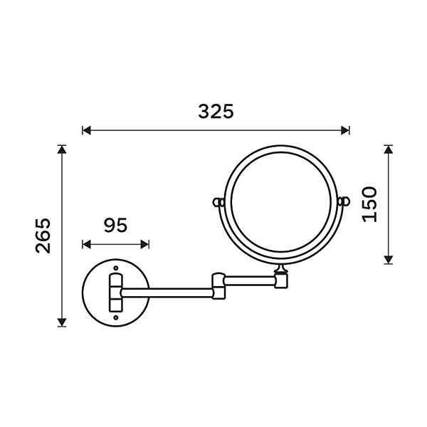 Cosmetic mirror Nimco Cosmetic Mirror Magnifying Round – Double-Sided ZR-6992N-26.
