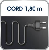 Přívodní šňůra 1,8 m Fén na vlasy Rowenta CV4750F0 Nomad s přívodní šňůrou 1,8 m